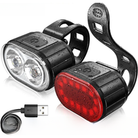 AliExpress NONE Cycling Bicycle Front Rear Light Set Bike USB Charge Headlight Light MTB Waterproof Taillight LED Lantern Bicycle Accessories