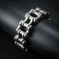 AliExpress Biker Chain Bracelet for Men Stainless Steel Bracelet Link Chain Motorcycle Bicycle Style Bracelets Fashion Punk Bangles Jewelry