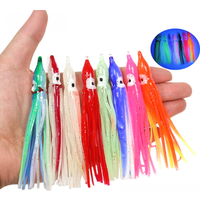 Wifreo Rubber Squid Skirt Fishing Sea Fishing Soft Lures Octopus Soft Fishing Lure UV&Luminous Tuna Sailfish Baits 5cm 9cm 12cm