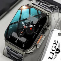 LIGE New Smart Watch Men 1.39 Inch Full Touch Bracelet Fitness Tracker Sports Watches Bluetooth Call Smart Clock Men Smartwatch