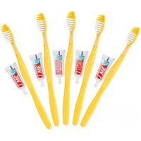 100Pcs Disposable Hotel Toothbrush Portable Travel Toothbrush With Toothpaste Kit Oral Care Teeth Cleaning Brush
