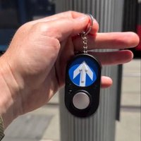 Australian Sidewalk Traffic Light Button Keychain Commemorative Handheld Press To Make Sound Keychain Sound Accessory Funny