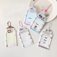 Cute Puppies Photocard Holder Keychain,Kawaii Dog Photo Frame ID Badge Holder PVC Cartoon Animal Photo Card Holder