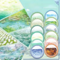 4.26 New Scenery Landscape Washi Pet Tape Clear Brick Road WaterTape