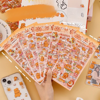 6Pcs Kawaii Capybara Stickers Cute Cartoon Stickers Hand Account Album Diary Decoration Stickers Aesthetic Stationery Gifts