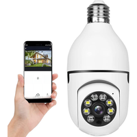 E27 Bulb Surveillance Camera Night Vision Full Color Automatic Human Tracking Digital Zoom Video Security Monitor Cam
