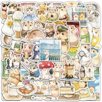 55PCS Colorful Hello Hamster Personalized Graffiti Decorative Stickers Luggage Notebook Refrigerator Skateboard Wholesale