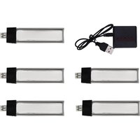3.7v 200mah Ultra-high Capacity 3.7 V 200 MaH Lipo Battery With USB Charger For WLtoys V911 V911-1 V911-2 4Ch RC Helicopter 5pcs