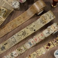 AliExpress 40mm*2m Vintage Washi Tapes 35cm Cycle DIY Scrapbooking Decor Junk Journal Collage Stationery Craft Stickers