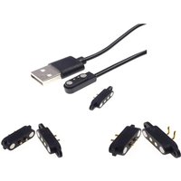 1Sets Magnetic Usb Charging Cable Male Female PogoPin Connector Power Solution 2Pin Magnets Contact Pad PCB Solder2.8MM Pitch