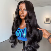 Perruque Lace Frontal Wig Body Wave brésilienne Remy, cheveux humains, 30, 34, 40 pouces, densité 200, 13x6, Hd Transparent, pour femmes