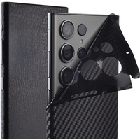 3D Carbon Fiber Full Coverage Ice Film Matte Film Back Film For Samsung S26 S25 S24 S23 S22 Ultra S24 S23 S22 Plus Back Stickers