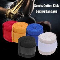 2 Rolki 2,5M Bawełniane Bandaże Bokserskie Sportowe Opaski Sanda Rękawice MMA Ochraniacze na Ręce Owijki Paski Bandaże na Zawody