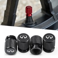 4PCS Car Wheel Tire Valve Caps Tyre Stem Covers Airdust Waterproof For Infiniti Q50 Q30 FX35 G37 G35 Q70 QX70 Q60 QX50 QX60 QX80