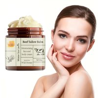 60g Beef Tallow Cream Deeply Moisturizing, Brightening, Anti-Wrinkle, Grass-Fed Beef Butter, Wild Honey, Facial and Body Lotion, Skincare, Rich in Vitamins