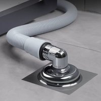 Washing machine floor drain connector, drain pipe, sewer odor and overflow preventer, bathroom three-way cover