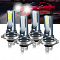 New 4pcs H4/H7 Led Headlight Bulb Kit Car Fog Light Bulbs High Low Beam 30000lm Super Bright 6500k White Led Lights for Vehicles