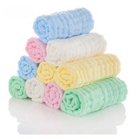 6PCS 100% Cotton Muslin Face Towels | Super Soft Absorbent Washcloths for Baby, Makeup & Hands | with Hook, Plain Color