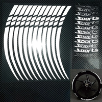 AliExpress NONE 12 Pieces Motorcycle Bicycle Wheel Rim Stripe Reflective 18-21in Wheel Decal Tape Sticker Motorcycle Car Tire Decals Trim Strips