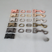 1 Set High Quality Metal Buckles D Ring Sider Tri-Glides Belt Buckle Snap Clip Hook For Pet Dog Collar Lobster Clasp Accessory
