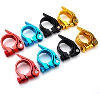 AliExpress NONE Aluminum Alloy MTB Bike Seatpost Clamp Ultralight Black/Blue/Red/Golden Bike Seat Post Clamp Quick Release Clamp Mountain Bike