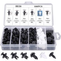 100pcs Mixed Auto Fastener Clip Car Body Push Retainer Pin Rivet Bumper Door Trim Panel Retainer Fastener Kit Car Accessories