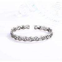 Sole Memory Cute Mini Rabbit 925 Sterling Silver Resizable Opening Bracelet For Women Luxury Jewelry Gift BR351