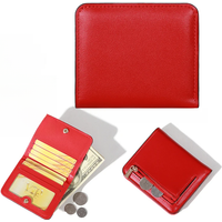PU Minimalist Wallet - Snap Closure, Zip Pocket, Multifunctional Credit Card Holder, Casual Unisex Bag for Daily Use with