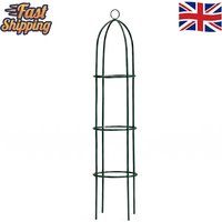 Elegant Garden Obelisk Climbing Plant Support Tower – Heavy Duty Coated Steel Frame 190cm Outdoor Garden Decor Feature