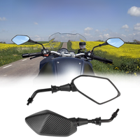 AliExpress NONE 8mm 10mm Back Side Convex Mirror Handle Bar End Side Rearview Mirrors for Scooter E-Bike Motocycle 1 Pair Motorcycle Mirror