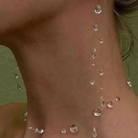 Niche Clear Dewdrop Glass Droplet Tassel Necklace Earrings Bracelet Minimalist Trendy Jewelry For Women Unique Gifts