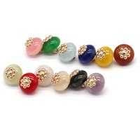 HENGC 10Pcs 10mm Colorful Flower Pearl Buttons for Clothing Vinatge Women Shirt Skirt Blouse DIY Crafts Handmade Decorations