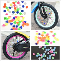 AliExpress NONE 36Pcs Colorful Safety Kids Clip Bicycle Round Multi-color Love Heart Stars Wheel Bike Accessories Decoration Bead Spoke Beads