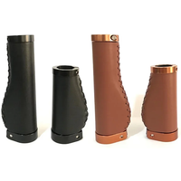 Bicycle Grips Mountain Bike Leather Grip Bicycle Handle Riding Non-slip Grip Cover Universal Lockable Handle Riding Accessories