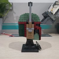 MOC-75277 Boba Helmet Star Plan SpaceShip Battle Model Building Blocks DIY Assembly Education Bricks kids Toy Christmas Gift