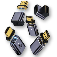 HDMI-Compatible 2.1 Male to Female Magnetic Adapter Converter 8K 60Hz 90 Degree Extension Connector for Computer Monitor TV Box
