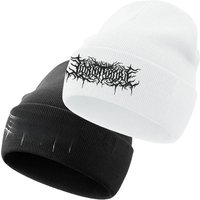 Lorna Shore Beanie Embroidery Grunge Knitted Hat Soft Gothic Y2k Punk Streetwear Winter Hat Unisex Outdoor Sports Hat