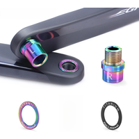 AliExpress RISK 2 Pieces Titanium Alloy Bike Pedal Washer Bicycle Crank Gasket with Iron Box