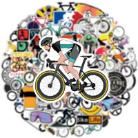 AliExpress NONE 50Pcs Cool Mountain Bike Stickers Outdoor MTB Bicycle DIY Stickers Scrapbooking Phone Luggage Skateboard Waterproof Decals
