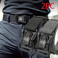 2pc New men belt outdoor sports quick release buckle belts minimalist tactical belt golf belt for men