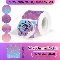 50x50 Laser Transparent Thermal Adhesive Label Roll Compatible for Phomemo M110 M200 M120 M220 E210 P50 DETONG P1 Label Printer
