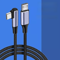 100cm Data Cable Elbow 90 Degree Mobile Phone USB Type C to Micro USB Fast Charging Laptop OTG Line for Samsung/Xiaomi/Huawei
