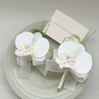 Boutonniere And Wrist Corsage Wedding Supplies Phalaenopsis Simulation Flower Business Celebration Opening Guests 530