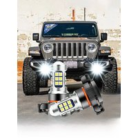 2PCS LED Car Front Fog Light Bulbs Lamps 2504 PSX24W 12276 Accessories For Jeep Wrangler JK JL 2010 - 2019 3030 27LED