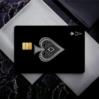 Ace of Spade Bank Credit Cards Bus Pass Stickers Cool Decoration Waterproof 4PCS Card