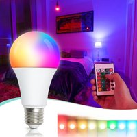 220V E27 RGB LED Light Bulb Bombillas LED 5W 10W 15W IR Remote Control Changeable Colorful RGBW Led Lamp Spotlight Bulb
