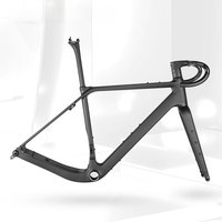 AliExpress Spcycle G058 Carbon Gravel Bike Frame Max Tire 700x50C UDH Hanger T47 BB Gravel Bicycle Carbon Frameset With HB-068 Handlebar