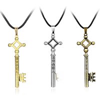 Titan Necklace Eren Key Shingeki No Kyojin Pendant Fashion Vintage Retro Anime Jewelry For Men Cosplay
