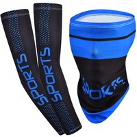 AliExpress NONE GTUBIKE 2Pcs Set Summer Ice Silk Cycling Arm Sleeves Breathable Bandana Mask Combination Suit Elastic Cold UV Sun Protection