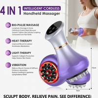 4in1 Electric Body Massager Portable Cordless Device for Cellulite Removal Muscle Pain Relief Lymphatic Drainage Skin Tightening